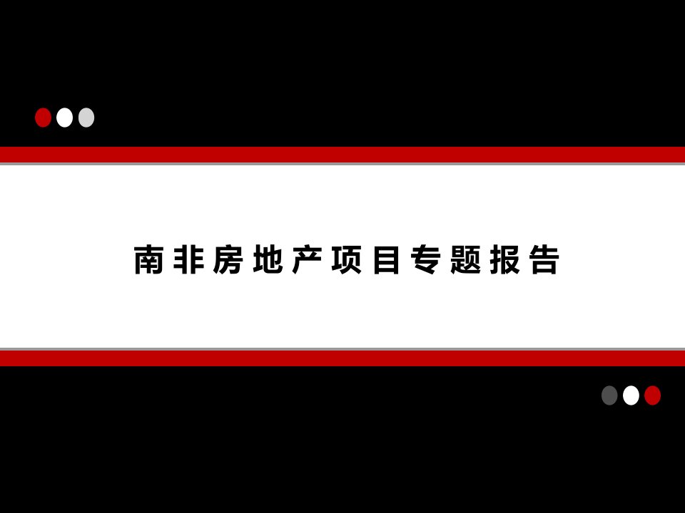 南非房地产项目分析报告