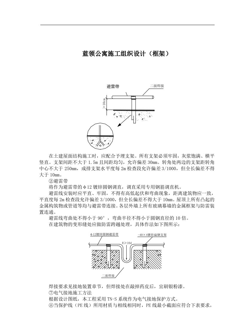 蓝领公寓施工组织设计框架(doc43)(1)