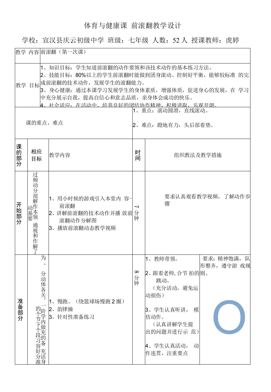 初中体育与健康人教七年级