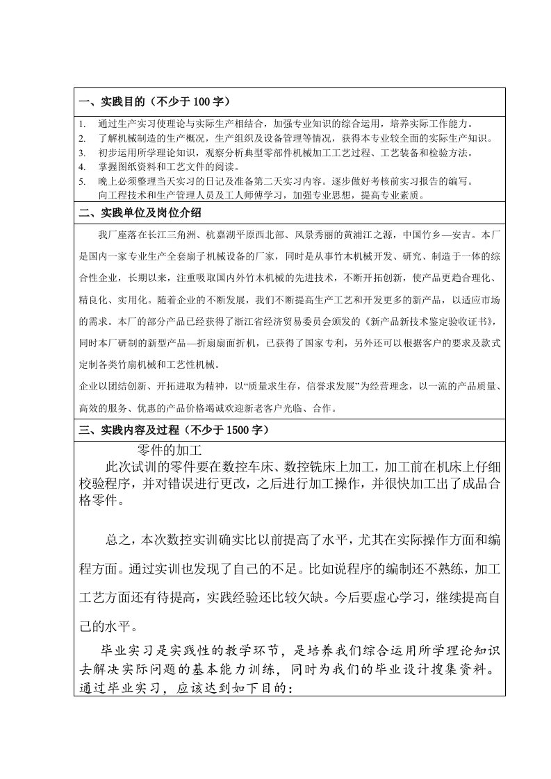 数控车工实习目的心得