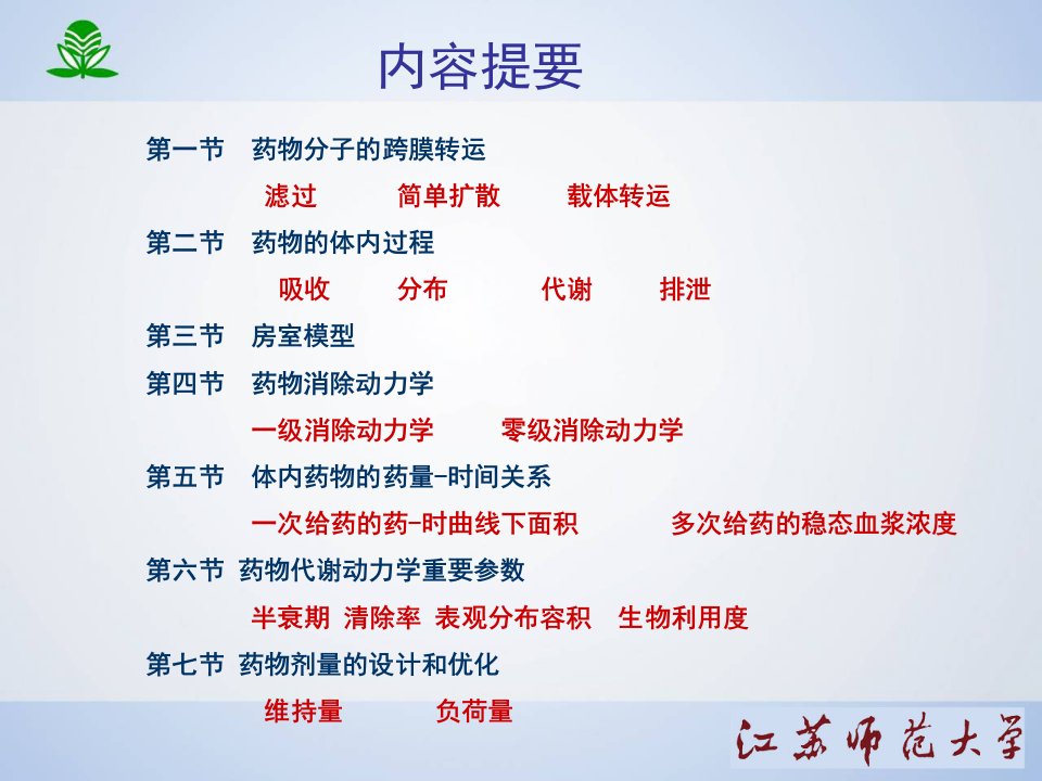 药理学课件药物代谢动力学