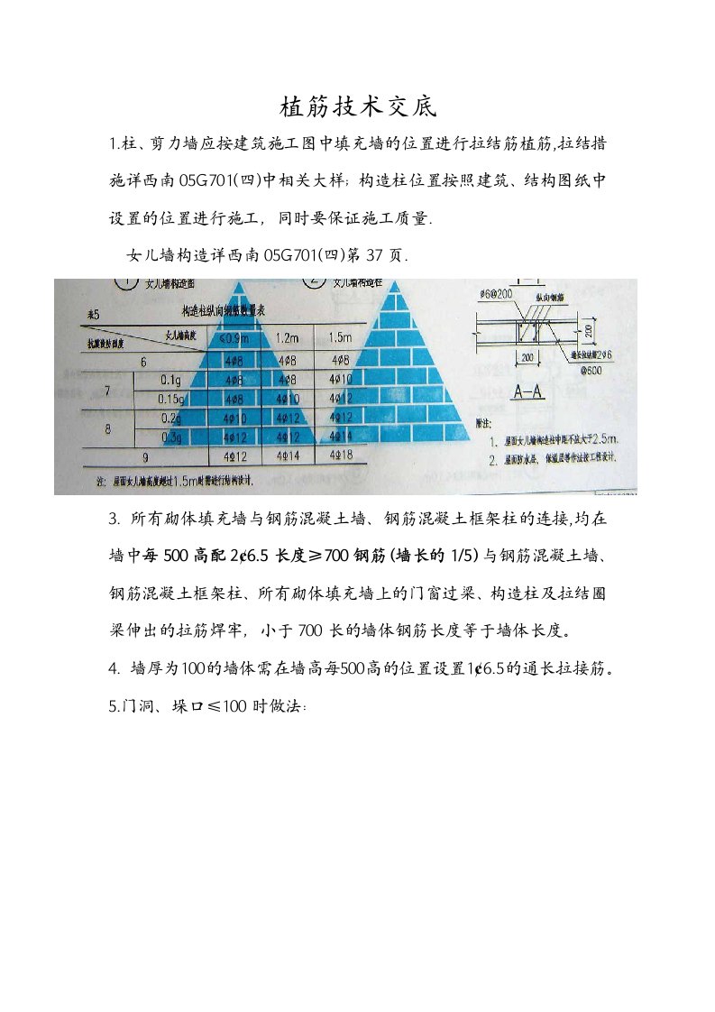 植筋技术交底