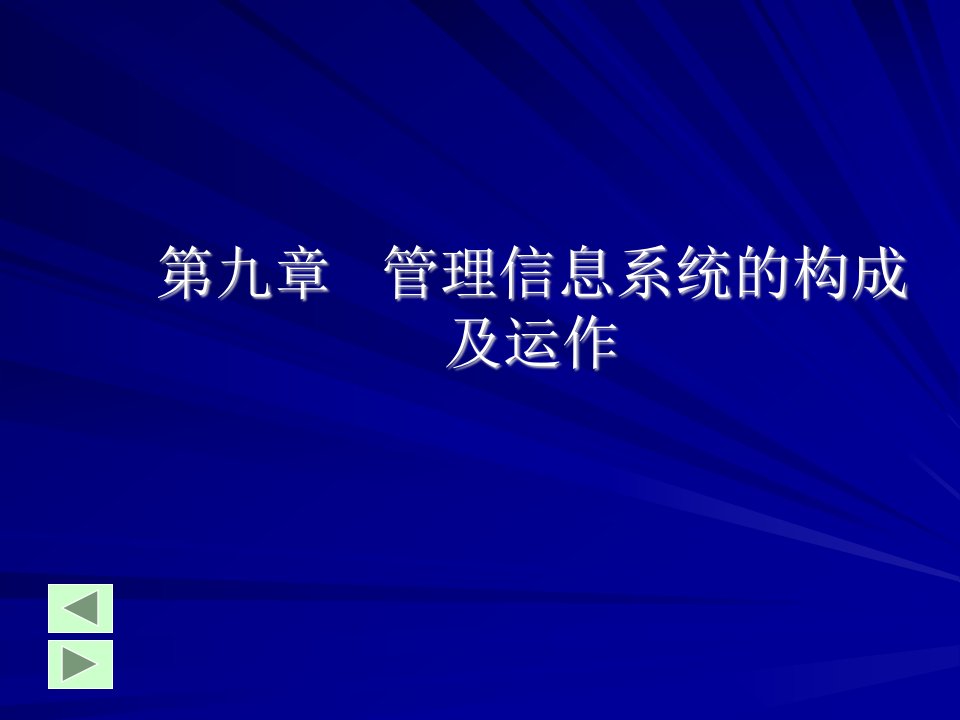 管理信息系统的构成及运作