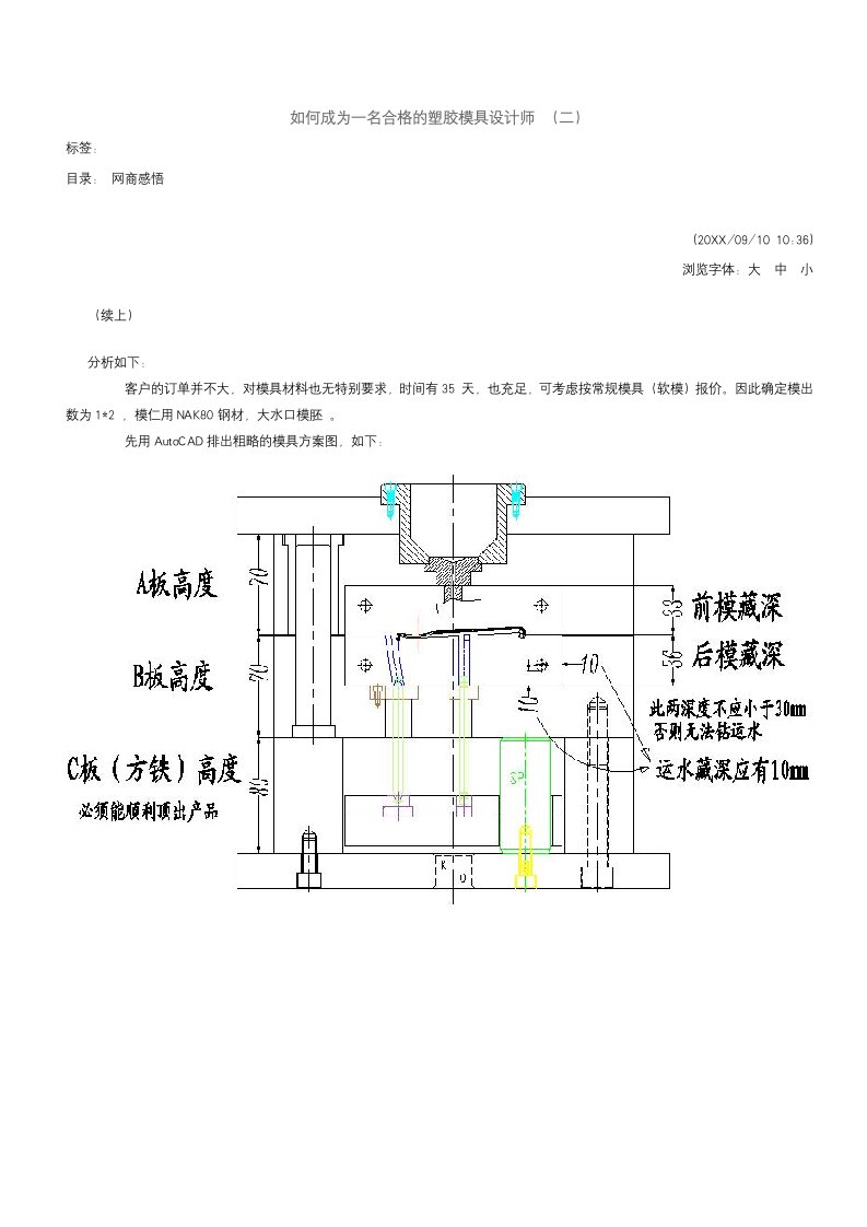 模具设计-如何成为一名合格的塑胶模具设计师