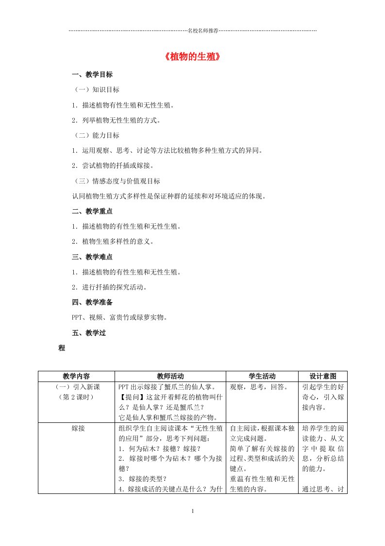 广东省潮州市高级实验学校初中八年级生物下册