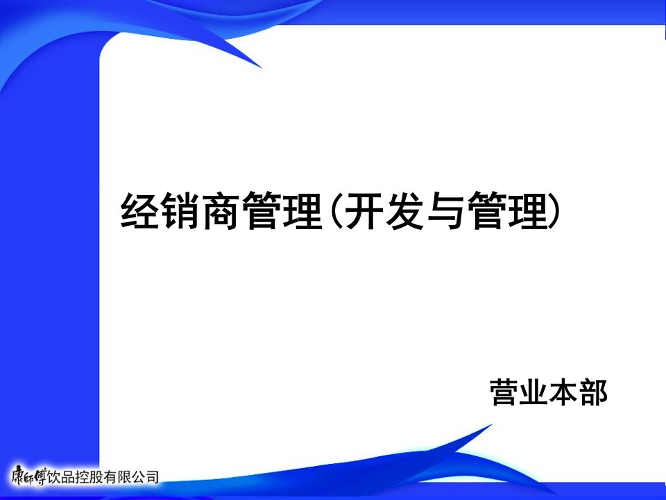 经销商管理(开发与管理)-某快消品公司