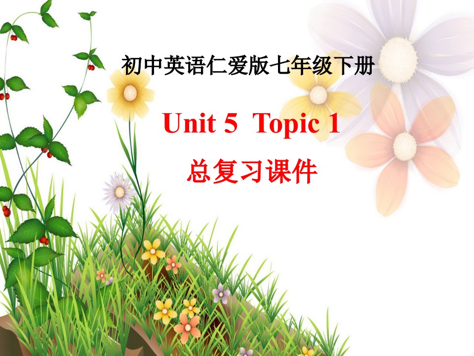 最新仁爱版英语七年级下册Unit5-Topic1总复习课件