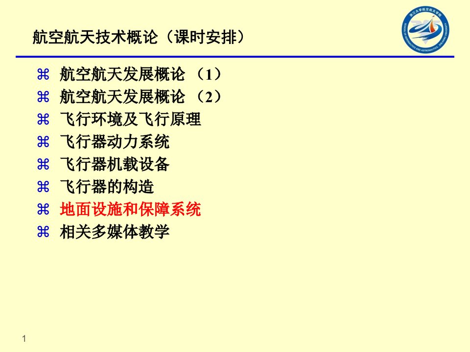 航空航天技术概论7地面设施和保障系统课件