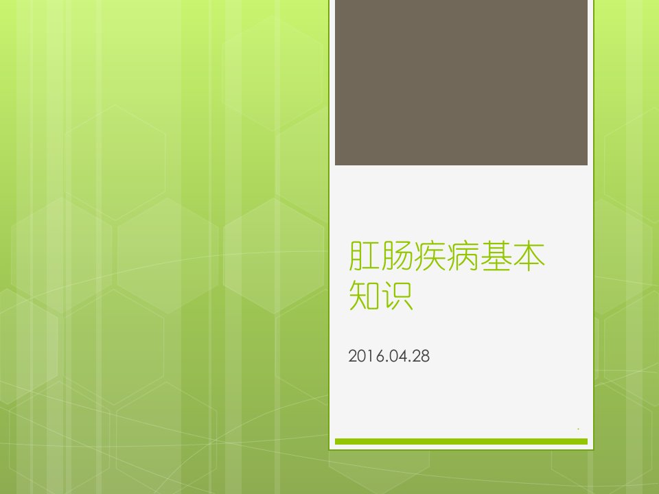 肛肠疾病基本知识PPT演示课件