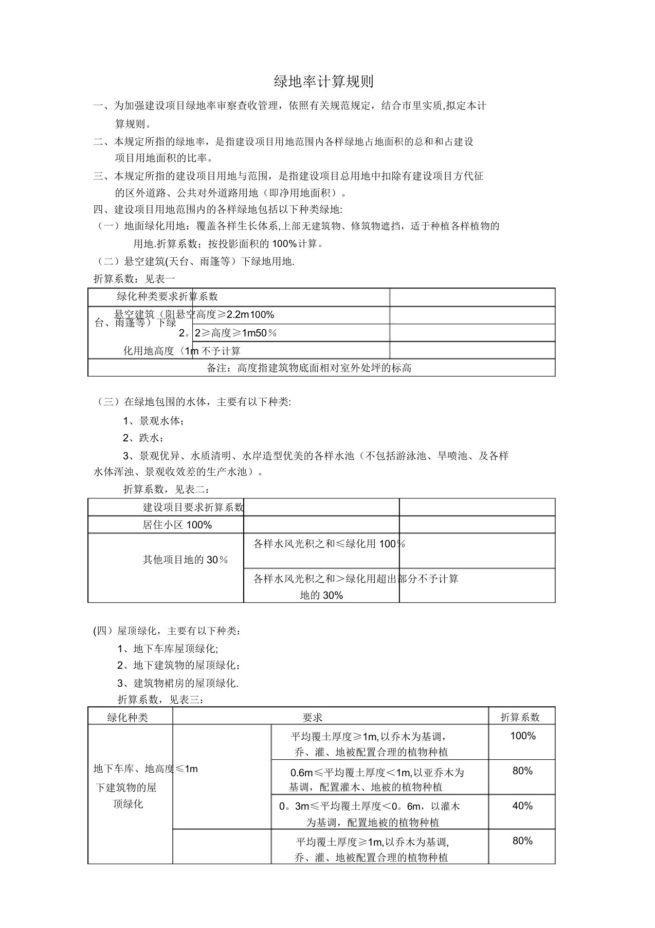 绿地率的计算规则(2014最新版)