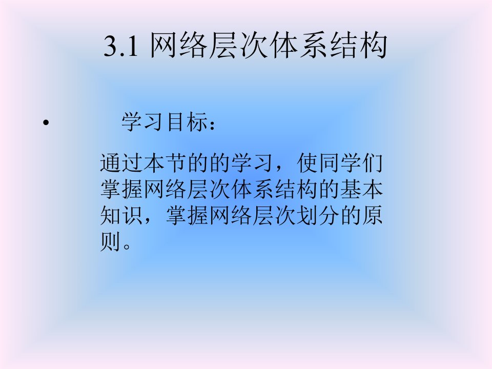 盘算机收集及应用电子教案第三章收集参考模型