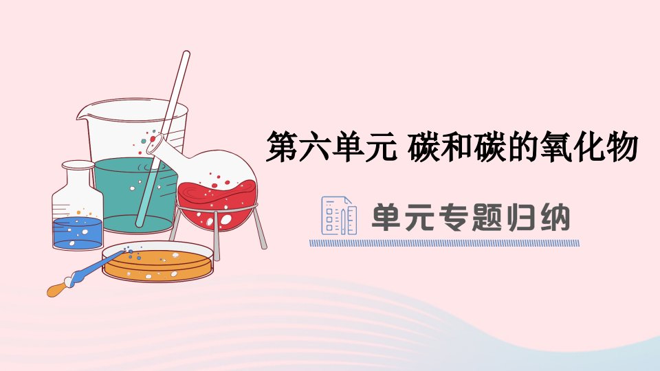 九年级化学上册第六单元碳和碳的氧化物单元复习提升习题课件新版新人教版