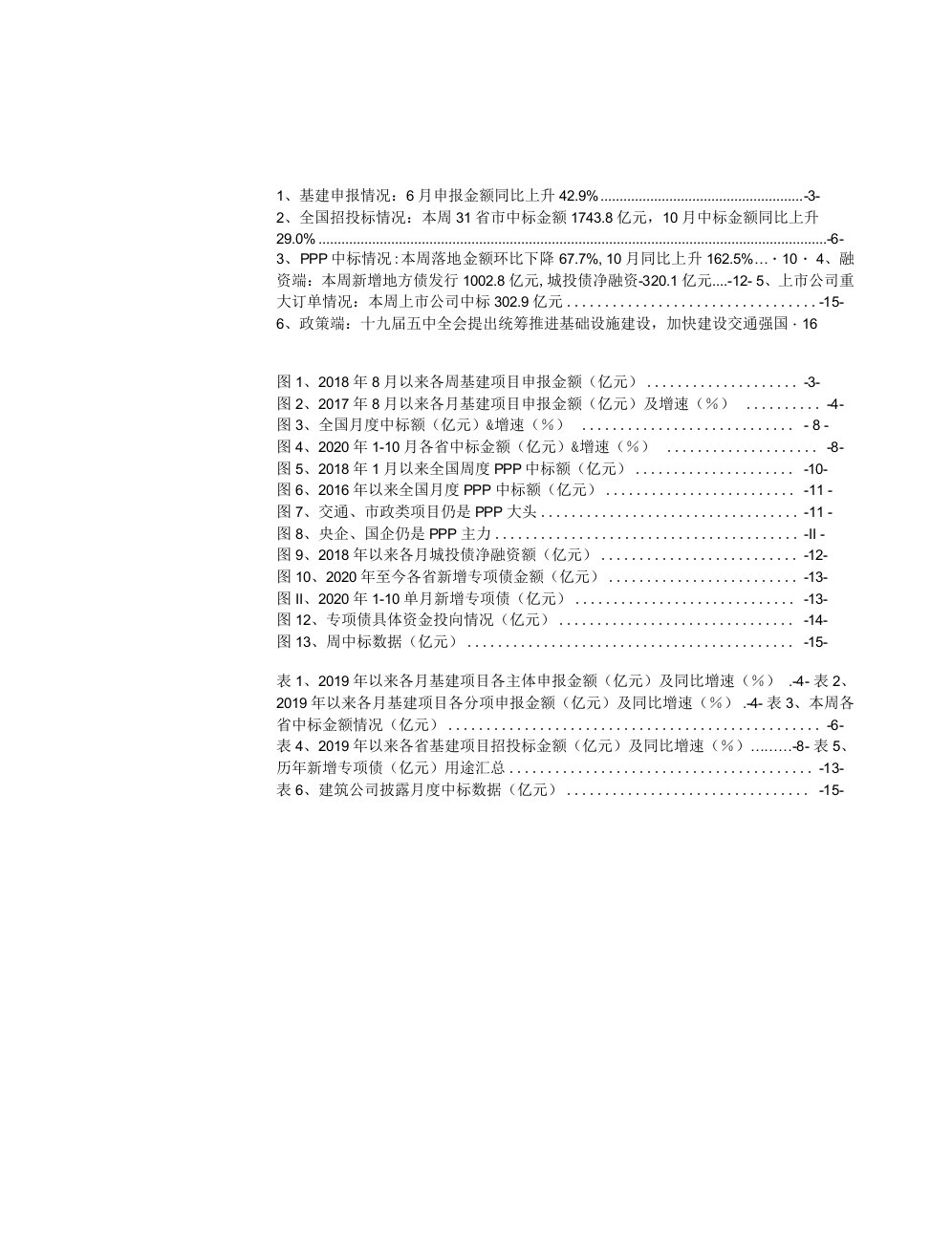 建筑装饰行业基建数据点评：10月中标金额同比上升29.0%，本周新增专项债发行962.4亿元