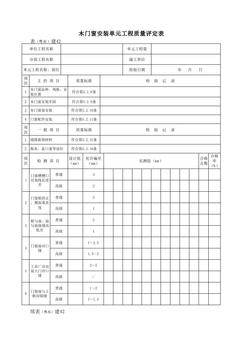 工程资料-表粤水建42