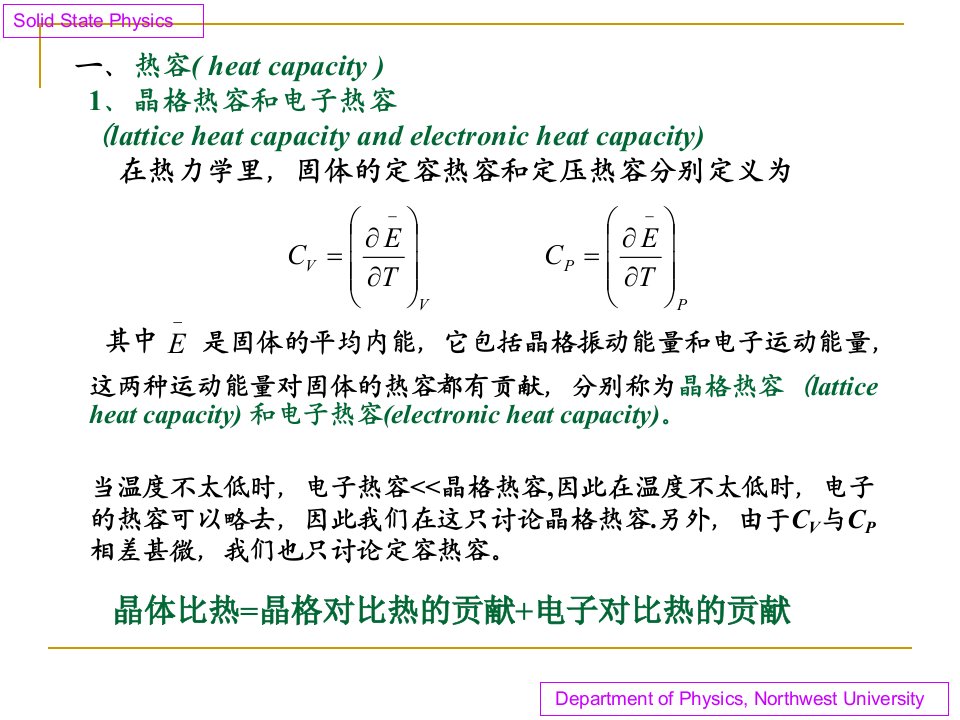物理47晶格热容的量子理论