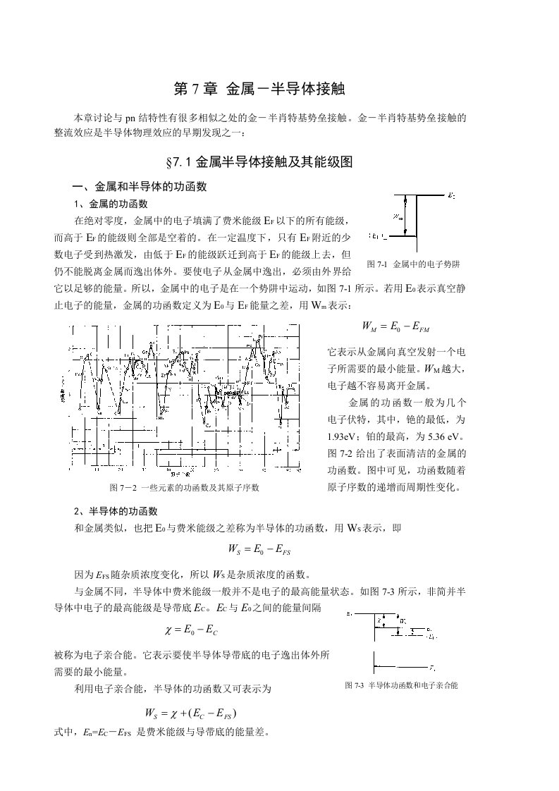 半导体物理学第七章知识点