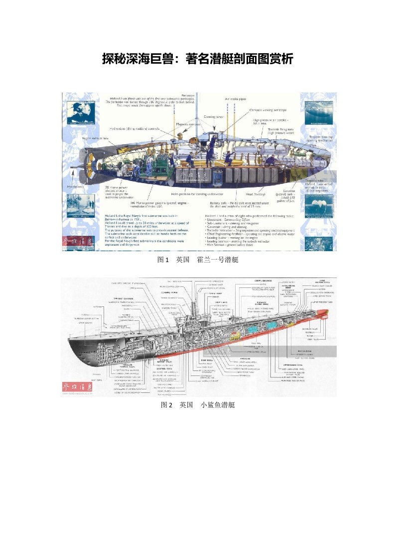 探秘深海巨兽著名潜艇剖面图赏析