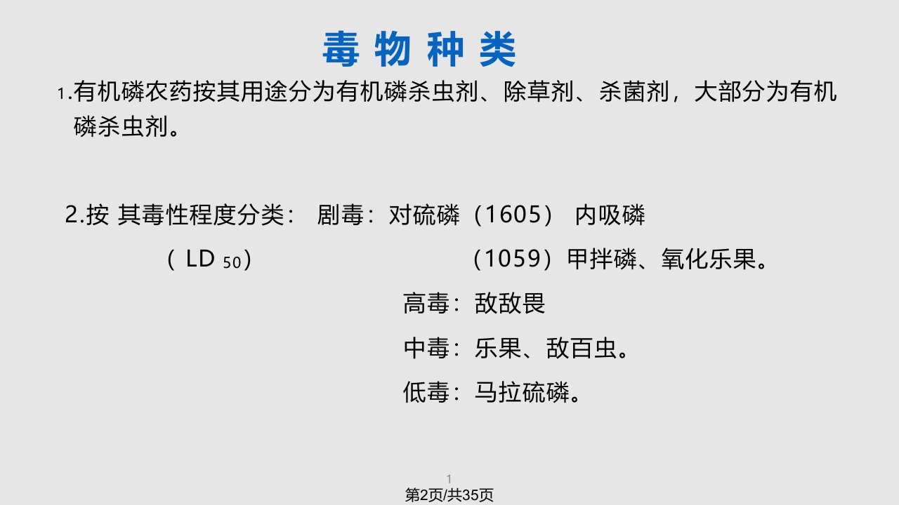 icu月份护理查房有机磷中毒