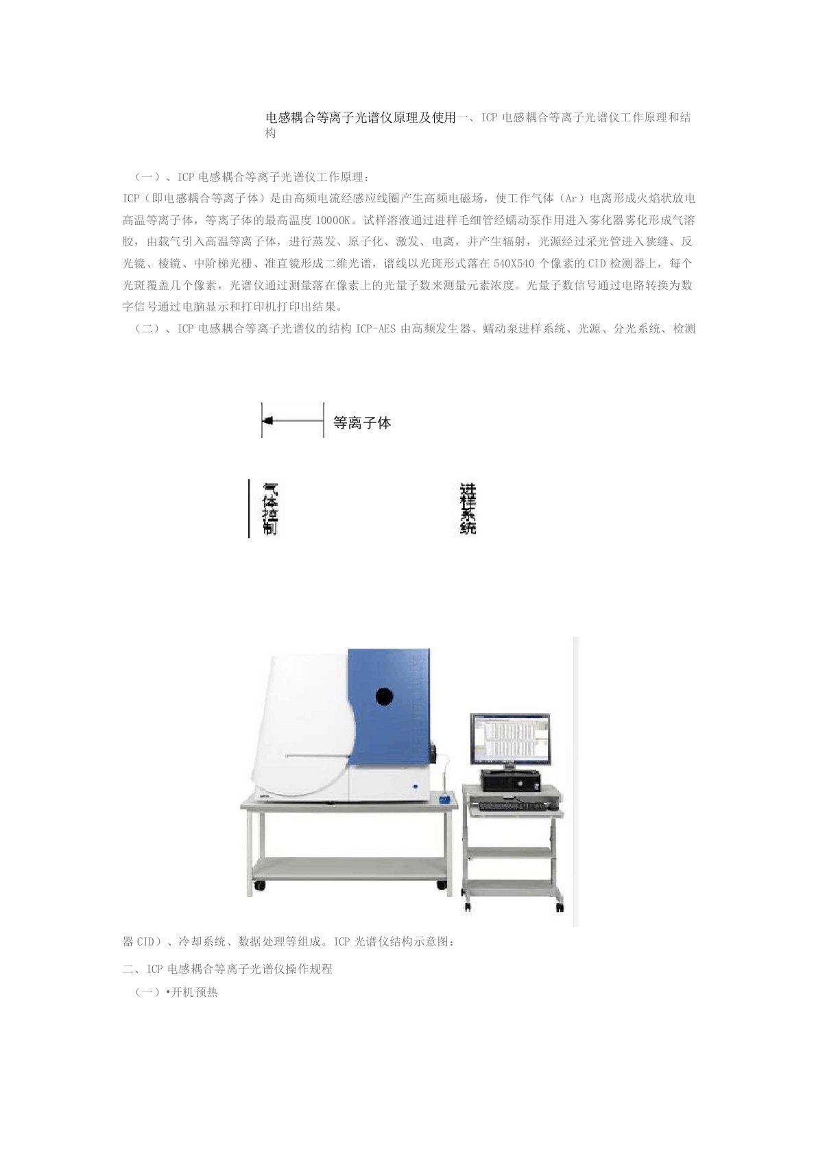 电感耦合等离子光谱仪原理及使用