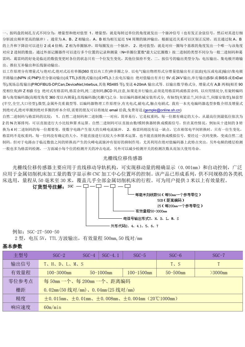 光电编码器的输出分类