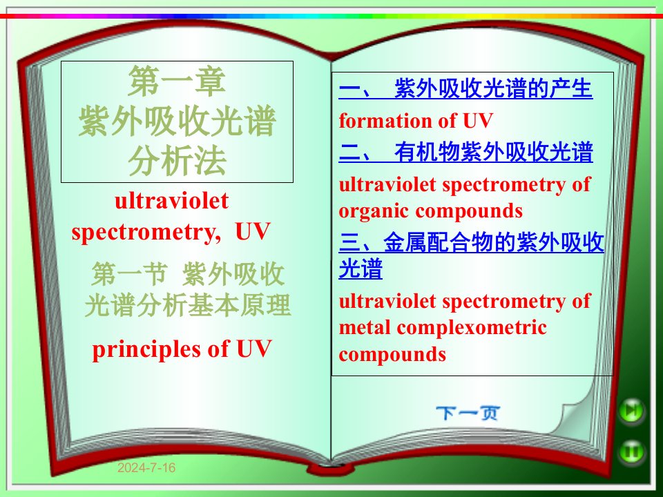 紫外吸收光谱基本原理