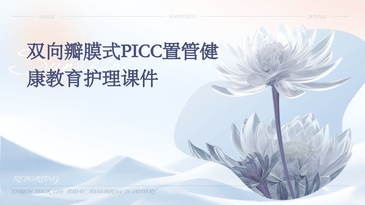 双向瓣膜式PICC置管健康教育护理课件