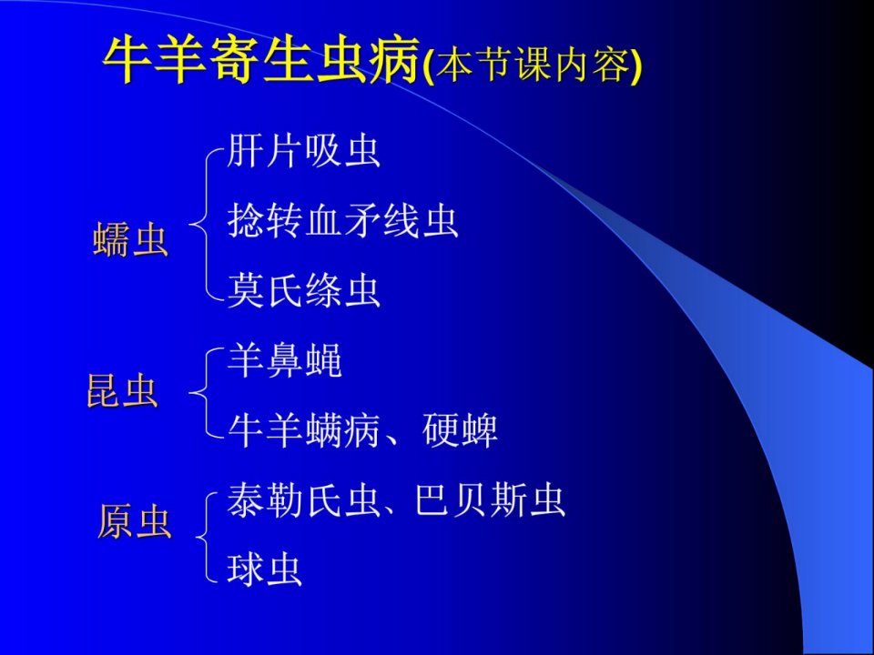 牛羊病寄生虫病1畜牧兽医农林牧渔专业资料优质文档课件