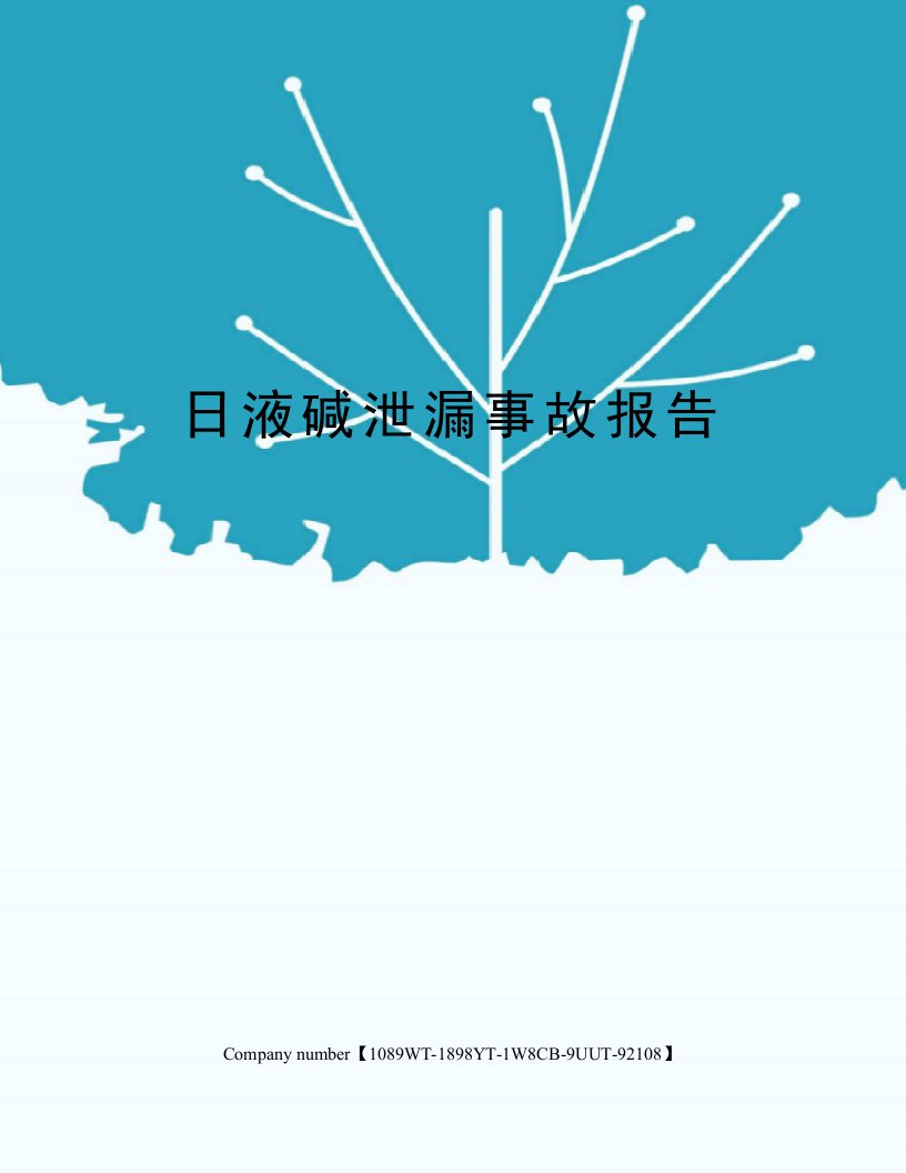 日液碱泄漏事故报告