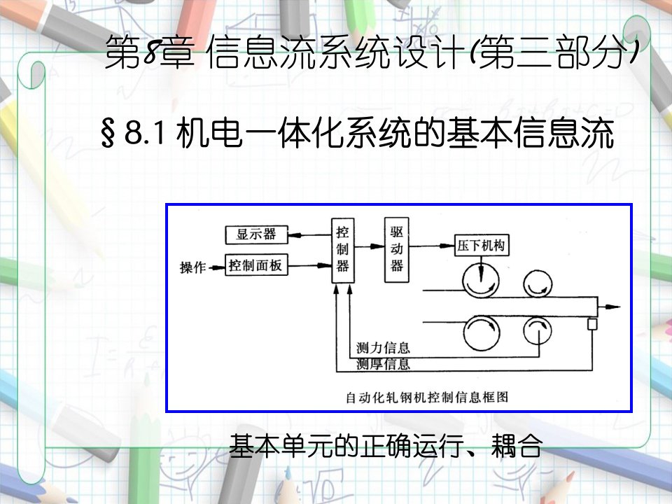 信息流系统设计(第三部分)机电一体化系统的基本信息流