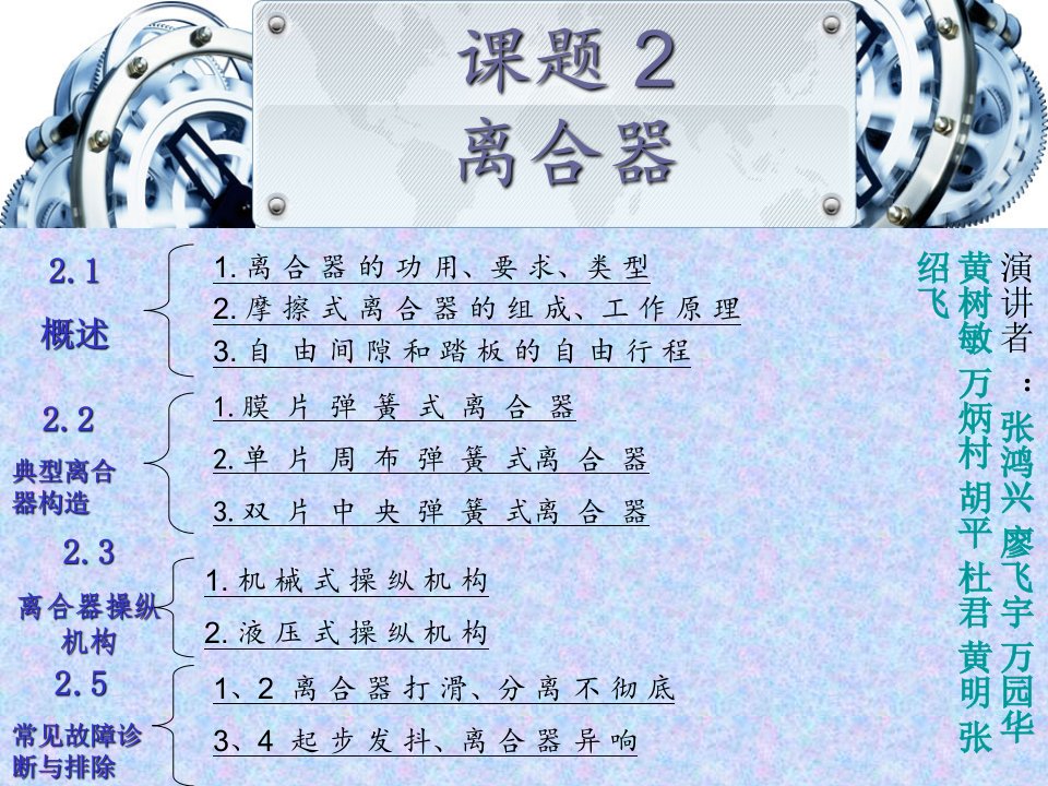 汽车离合器ppt