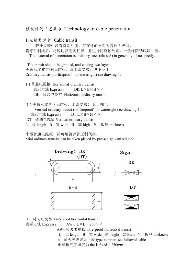 船舶电装预制件制作及电缆贯穿件隔堵工艺