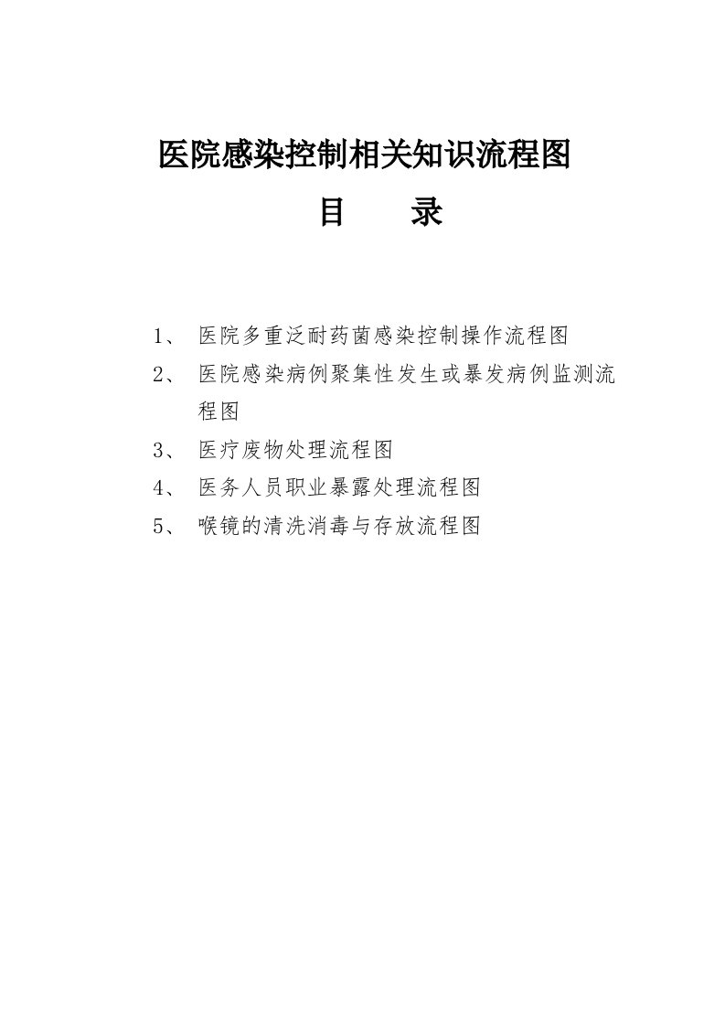 医院感染控制相关知识流程图医院感染培训工作计划