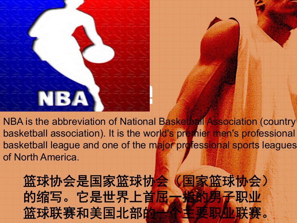 [PPT模板]介绍NBA的PPT英文版