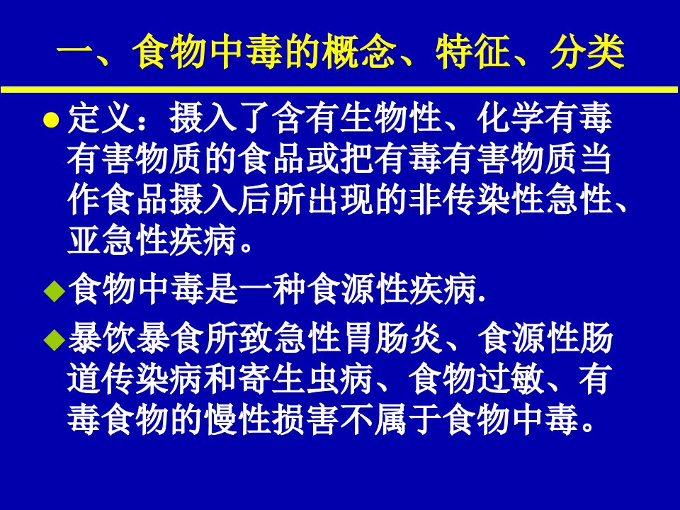 医学专题食物中毒