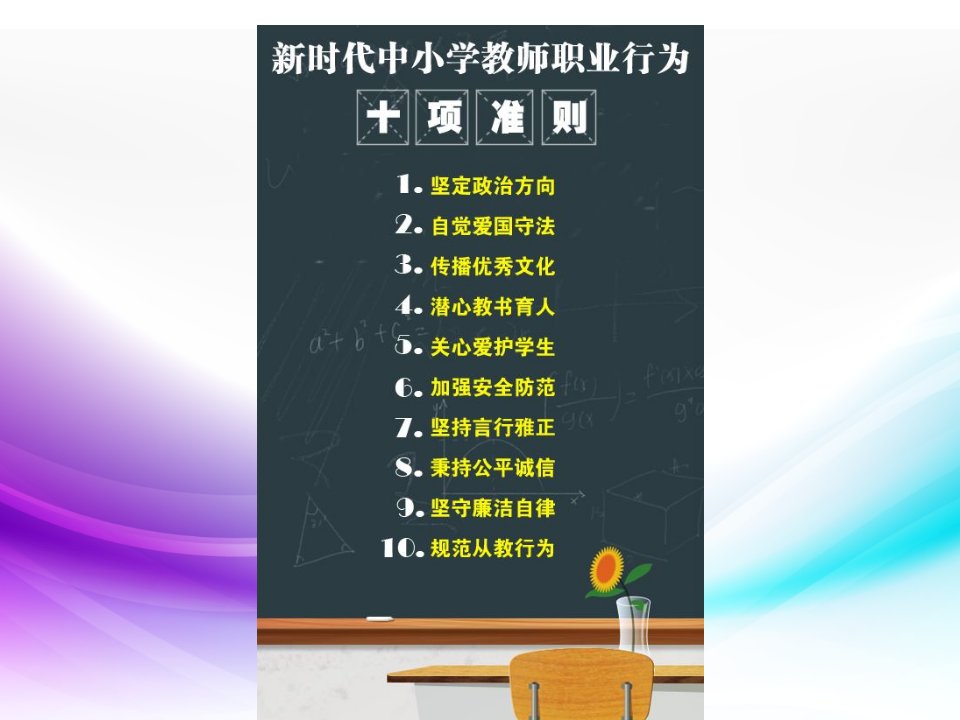 新时代教师十大行为准则主题学习