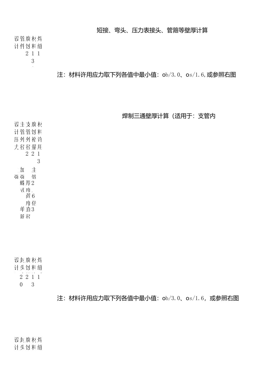 压力容器、压力管道管件壁厚计算