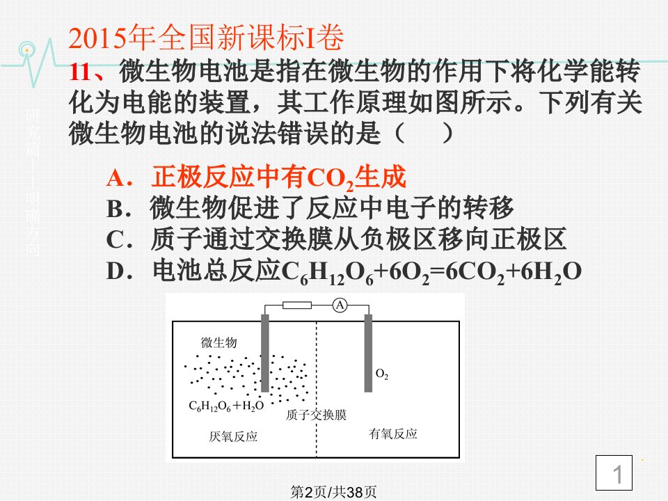 高三电化学知识综合复习