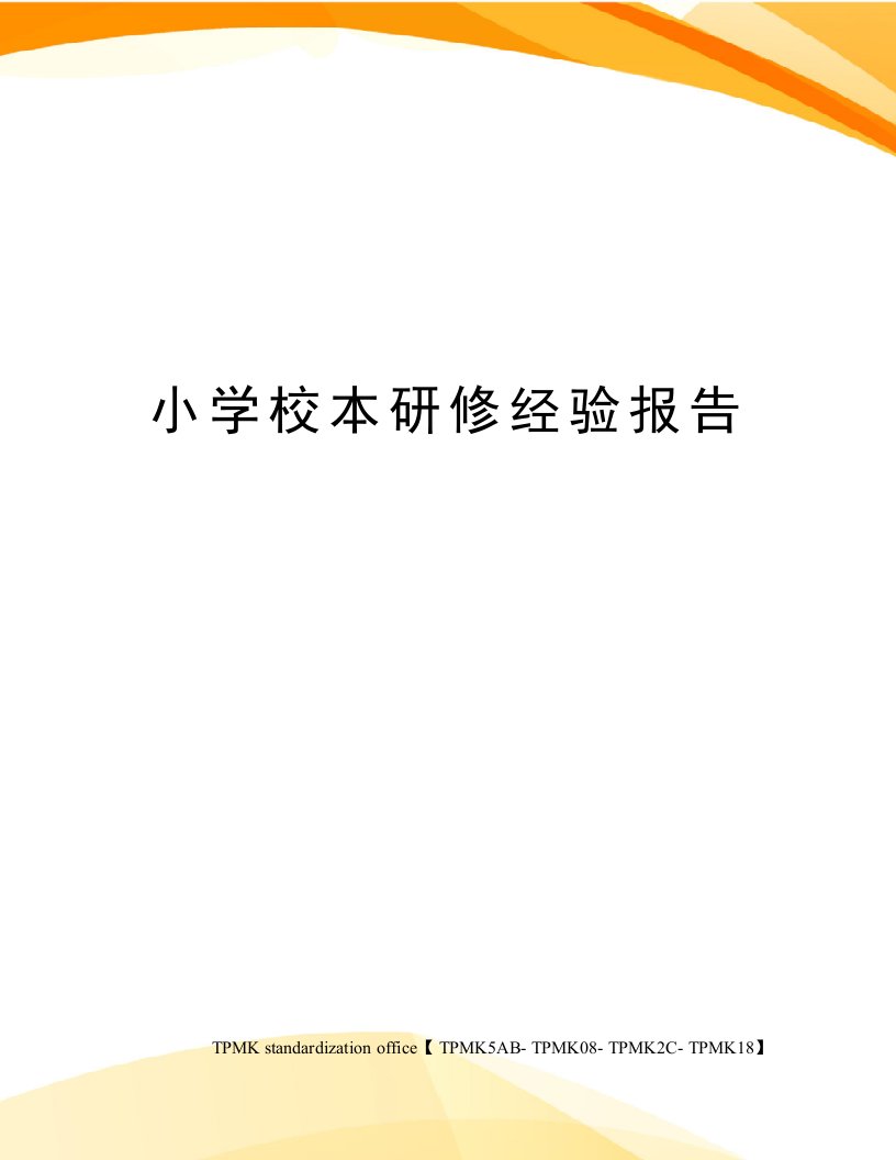 小学校本研修经验报告审批稿