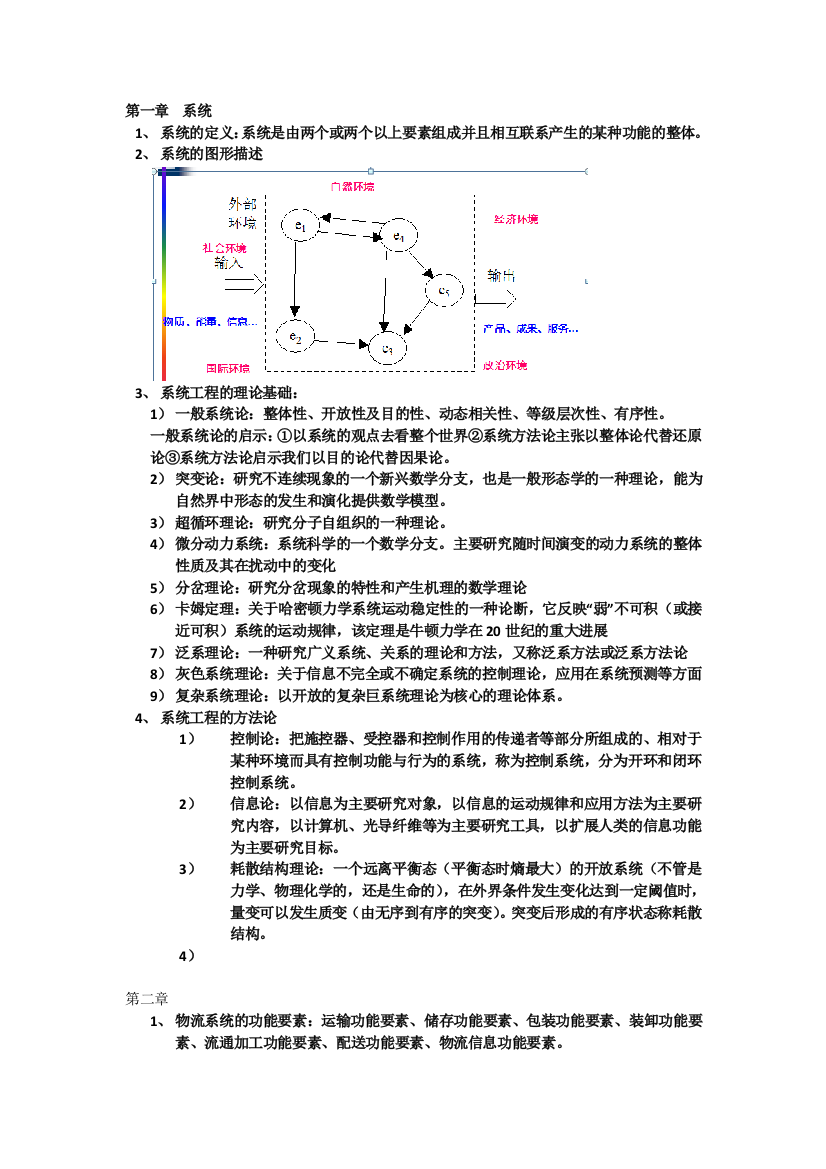 物流系统规划与设计复习