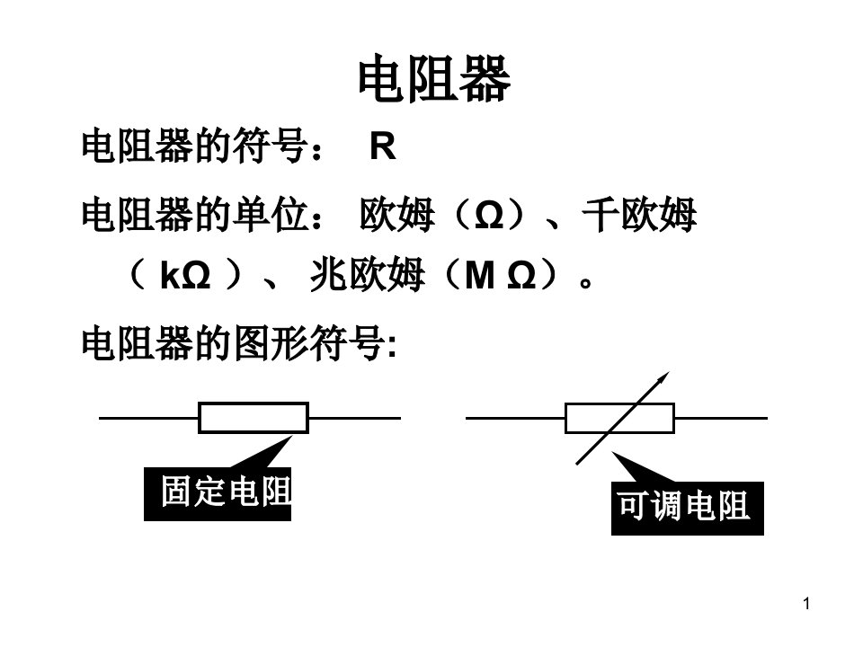 常用元器PPT课件培训资料