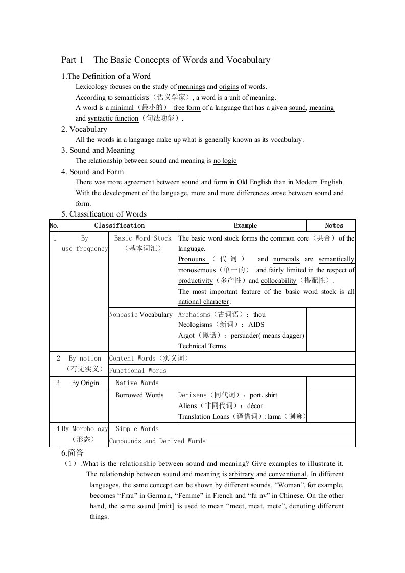 词汇学学习资料(1)