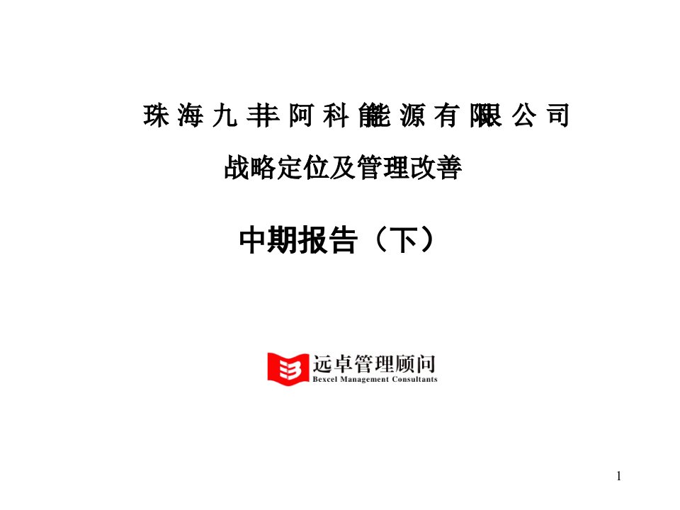 远卓-珠海九丰阿科能源公司-战略定位及管理改善中期报告(下)