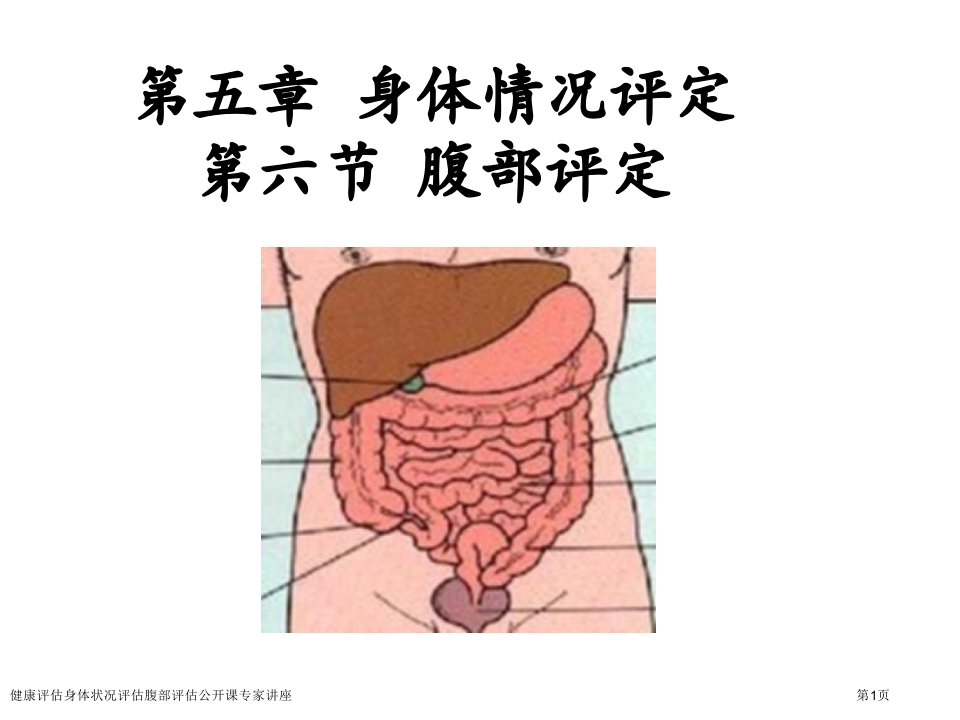 健康评估身体状况评估腹部评估公开课课件PPT