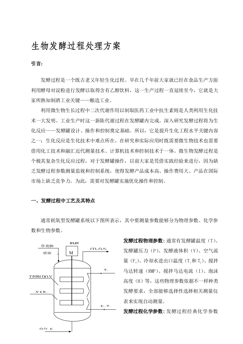 解决专业方案生物发酵过程解决专业方案