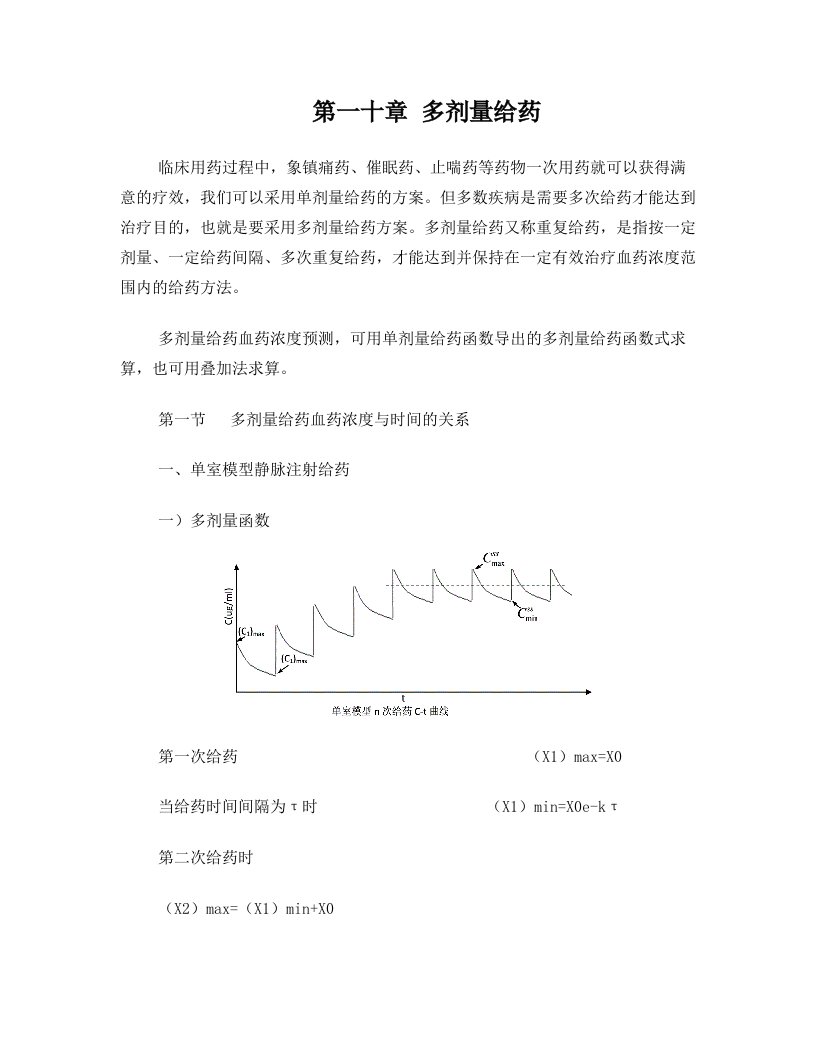 第十章+多剂量给药