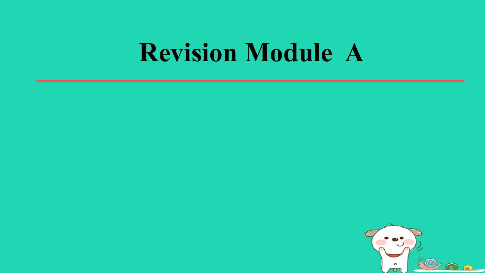 2024八年级英语下册RevisionmoduleA课件新版外研版