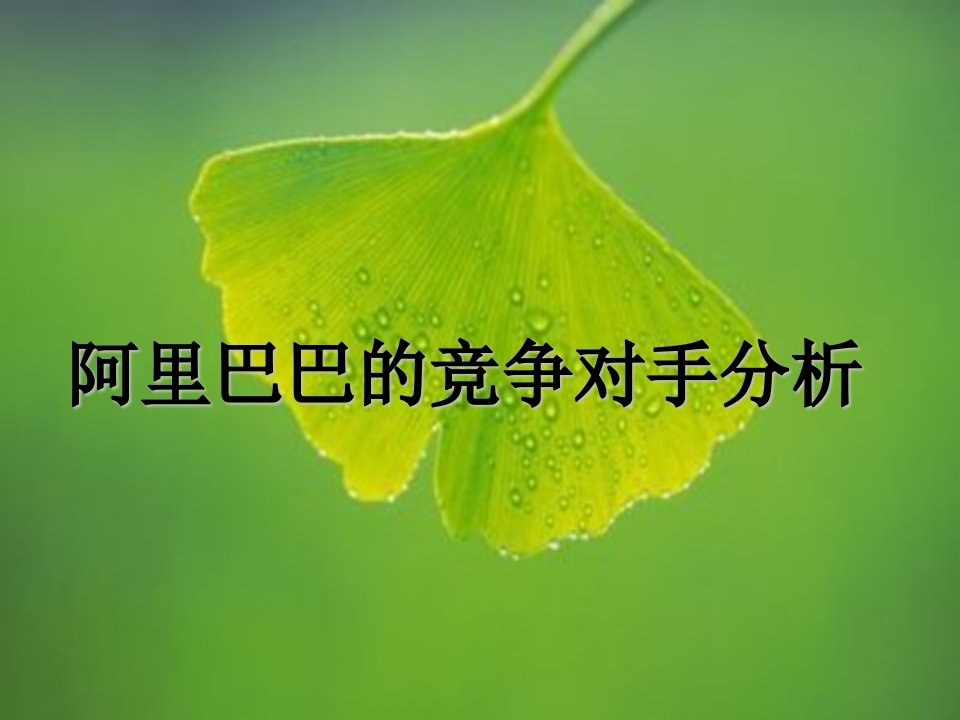 阿里巴巴竞争对手分析