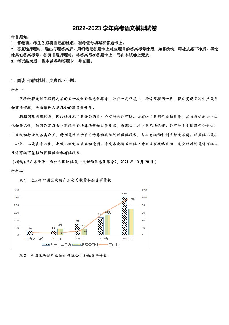 广东省雷州市第一中学2022-2023学年高三第二次诊断性检测语文试卷含解析