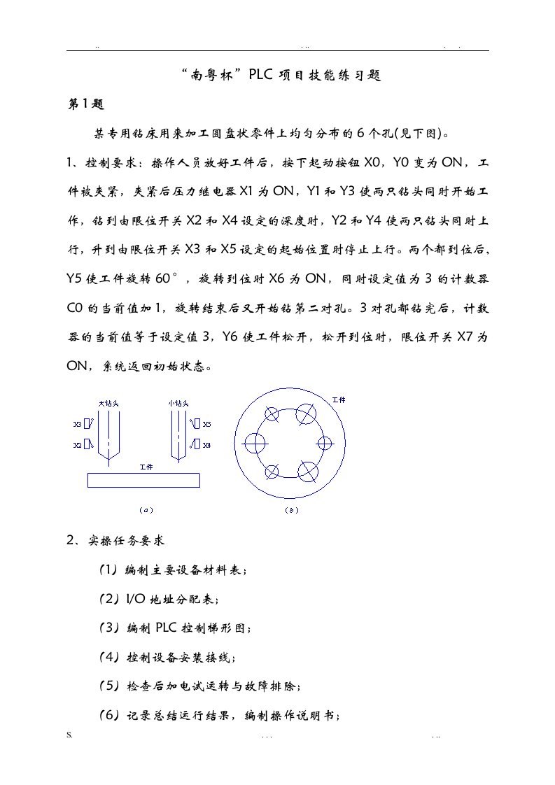 plc项目实操练习题