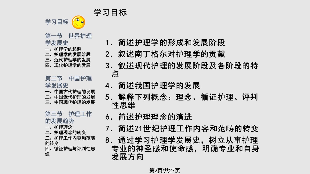 护理学的发展史